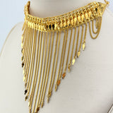 21K Gold Luxury Choker Set with Earrings – 42.12 Grams | 208484