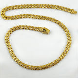 21K Gold Monaco Diamond-Cut Link Necklace 19.93 Grams | 208515