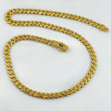 21K Gold Monaco Diamond-Cut Link Necklace 19.93 Grams | 208515