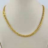 21K Gold Monaco Diamond-Cut Link Necklace 19.93 Grams | 208515