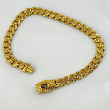 21K Gold Monaco Bracelet 9.23 Grams | 208516
