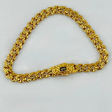 21K Gold Monaco Bracelet 9.23 Grams | 208516