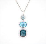 Layered Blue Topaz Pendant | 170322