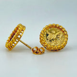 21K Gold Rashadi Stud Earrings 8.08 Grams | 208542