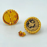 21K Gold Rashadi Stud Earrings 8.08 Grams | 208542