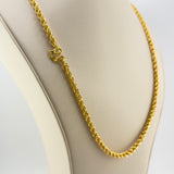 24k Gold Rope Necklace 5mm 94.59 grams | 203701