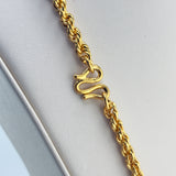 24k Gold Rope Necklace 5mm 94.59 grams | 203701