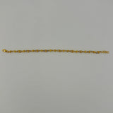 Modern Bead PaperClip 21k Gold Bracelet 4.84 grams | 200655