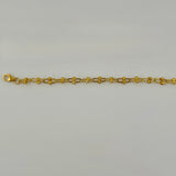 Modern Bead PaperClip 21k Gold Bracelet 4.84 grams | 200655