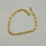 Modern Bead PaperClip 21k Gold Bracelet 4.84 grams | 200655
