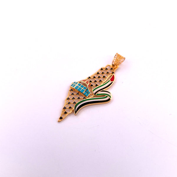 Gold Palestine Pendant