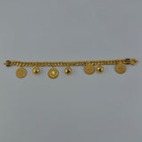 Cuban Link Coin Charm Bracelet 15.42 grams I 199008