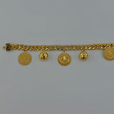 Cuban Link Coin Charm Bracelet 15.42 grams I 199008