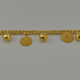 Cuban Link Coin Charm Bracelet 15.42 grams I 199008