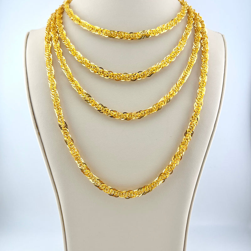 Modern Halabi Gold Necklace 2 Meters