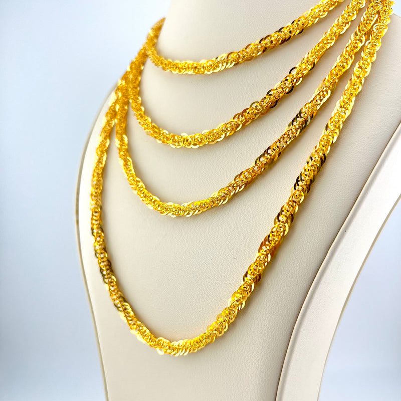 Modern Halabi Gold Necklace 2 Meters