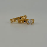 2 piece Luxury Floral Engagement Ring Set 4.42 grams I 199117