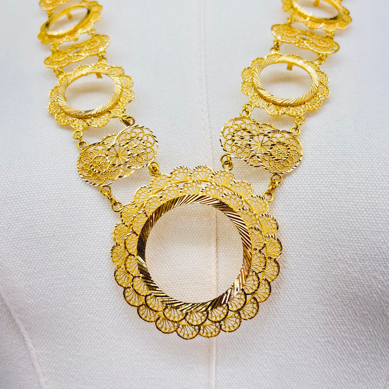Gold Klada Necklace & Belt Set