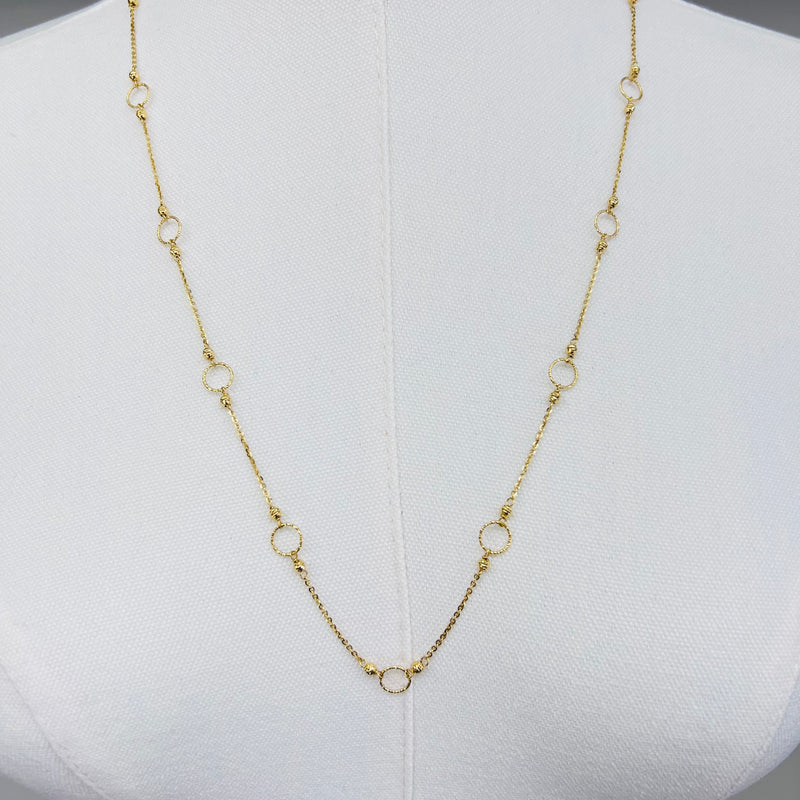 32 inch Throwover Dubai Gold Necklace