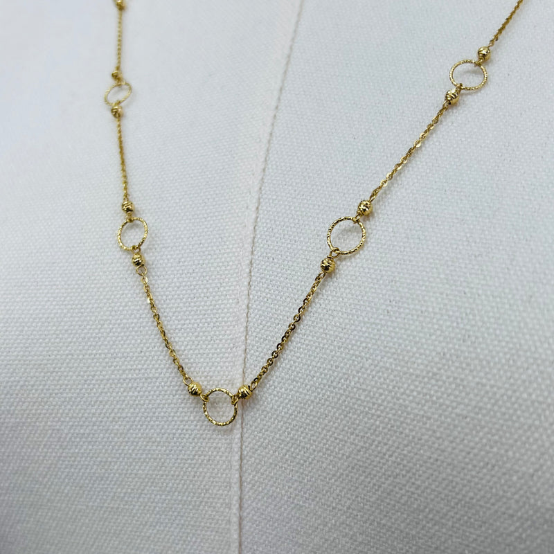 32 inch Throwover Dubai Gold Necklace