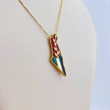 Natural Stone Palestine Gold Necklace