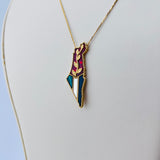 Natural Stone Palestine Gold Necklace