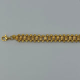 Premium Gold Bracelet with Textured Barrel Beads 12.14 | 199264