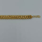 Premium Gold Bracelet with Textured Barrel Beads 12.14 | 199264