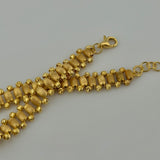Premium Gold Bracelet with Textured Barrel Beads 12.14 | 199264