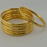 Size SMALL I 21K Yellow Gold Set of 6 Bangles I 62.76 grams I 199281