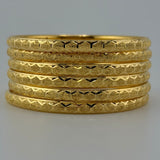Size MEDIUM I 21K Yellow Gold Bangles Set of 6 I 63.82 grams I 199282