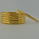 Size MEDIUM I 21K Yellow Gold Bangles Set of 6 I 63.82 grams I 199282