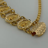 Luxury Rose Link Bracelet with Halabi Safety Chain 23.96 grams I 199309