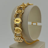 Luxury Rose Link Bracelet with Halabi Safety Chain 23.96 grams I 199309