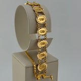 Luxury Rose Link Bracelet with Halabi Safety Chain 23.96 grams I 199309