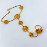 21k Gold GLOVE Flower Motifs 18.74 grams | 204637