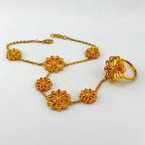 21k Gold GLOVE Flower Motifs 18.74 grams | 204637