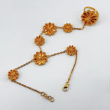 21k Gold GLOVE Flower Motifs 18.74 grams | 204637
