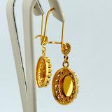 21k Gold Rose Bead Earrings 7.49 grams | 204645
