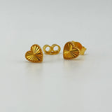 BABY STUDS 21k Gold Heart Earrings 1.56 grams | 204685