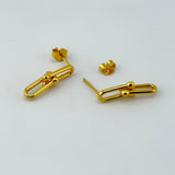 21k Gold Paper Clip Studs 1.53 grams | 201439
