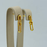 21k Gold Paper Clip Studs 1.53 grams | 201439