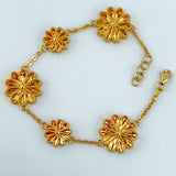 21k Gold Motif Flower Bracelet 12.69 grams | 204690