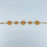 21k Gold Motif Flower Bracelet 12.69 grams | 204690
