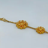 21k Gold Motif Flower Bracelet 12.69 grams | 204690