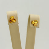 BABY STUDS 21k Gold 3 Petal Flower earrings 1.50 grams | 204702