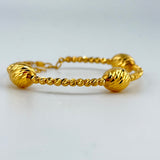 BABY 21k Gold Cuff with Beads 10.43 grams | 201631