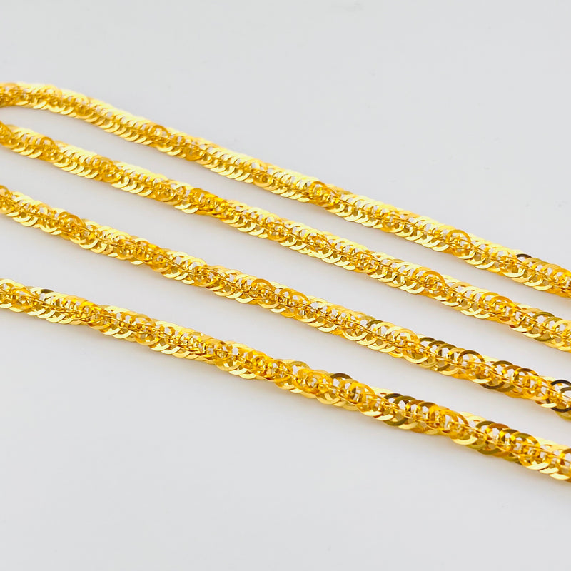 Modern Halabi Gold Necklace 2 Meters