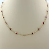 Rose Cut Ruby Necklace