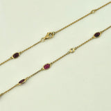 Rose Cut Ruby Necklace